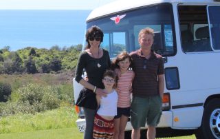 The Vagabond Family traveling New Zealand in a house bus to raise awareness and money for Prader-Willi Syndrome